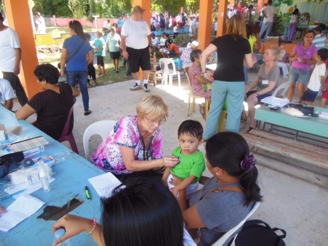 Group of people attending a community nursing event